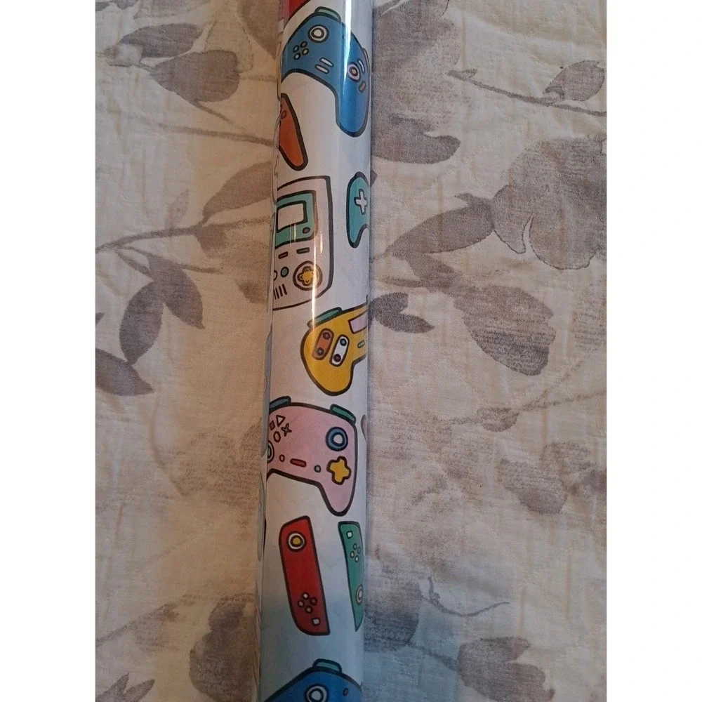 NIB 6 Rolls Wrapping Paper Spritz Video Games Controller 20 Sq Ft Eac Gift Wrap